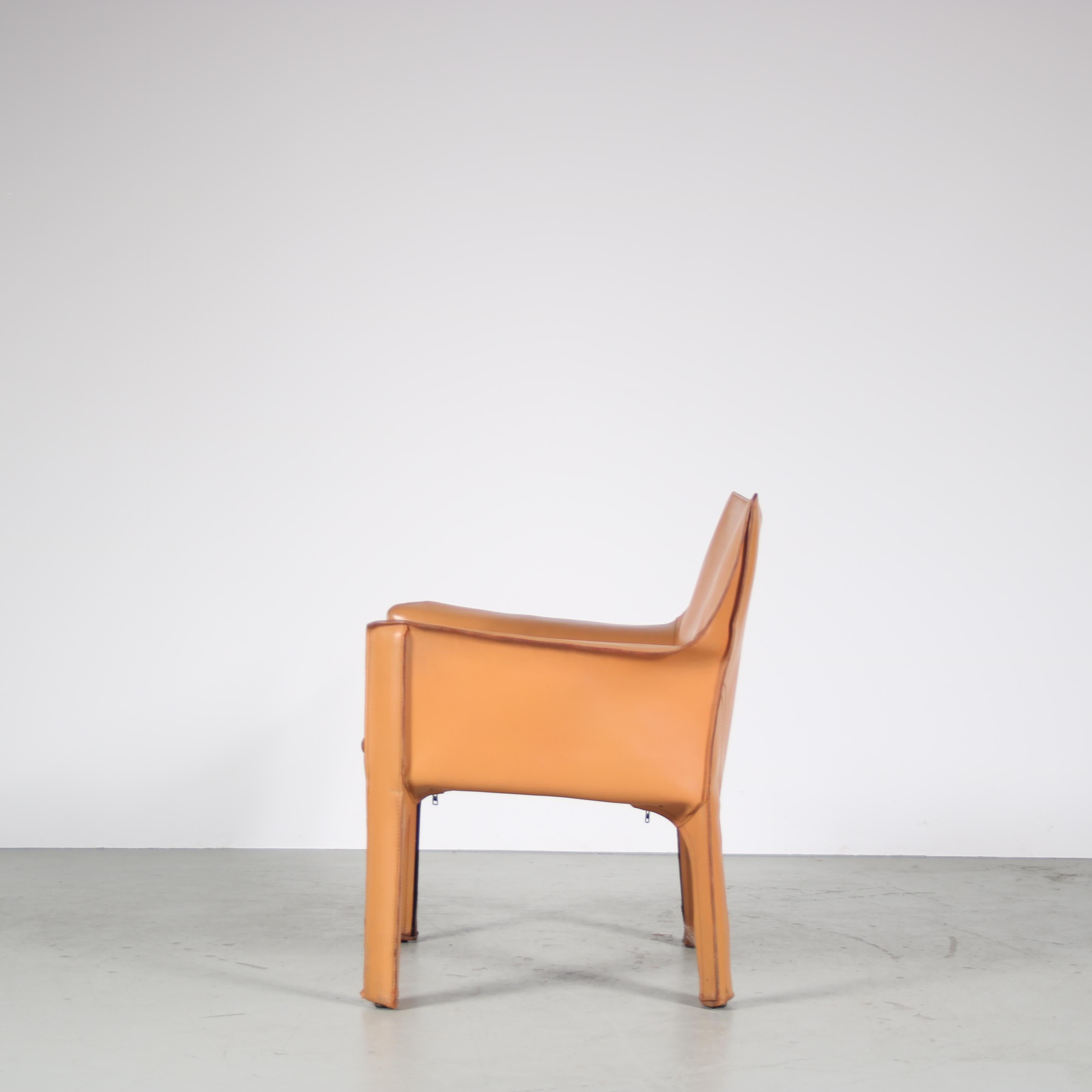 Mario Bellini “Cab 414” Chair for Cassina, Italy 1980 In Good Condition In Amsterdam, NL