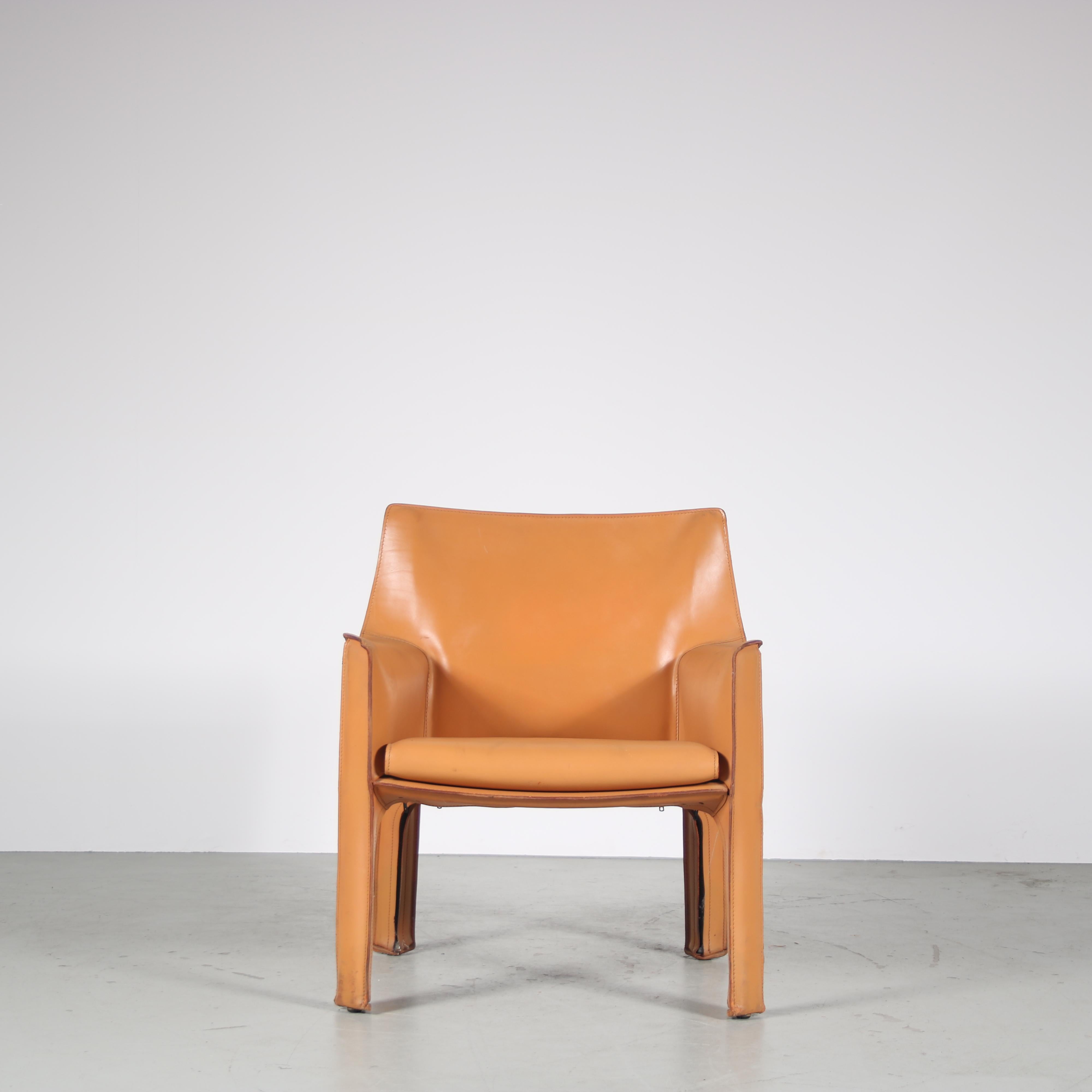 Mario Bellini “Cab 414” Chair for Cassina, Italy 1980 1