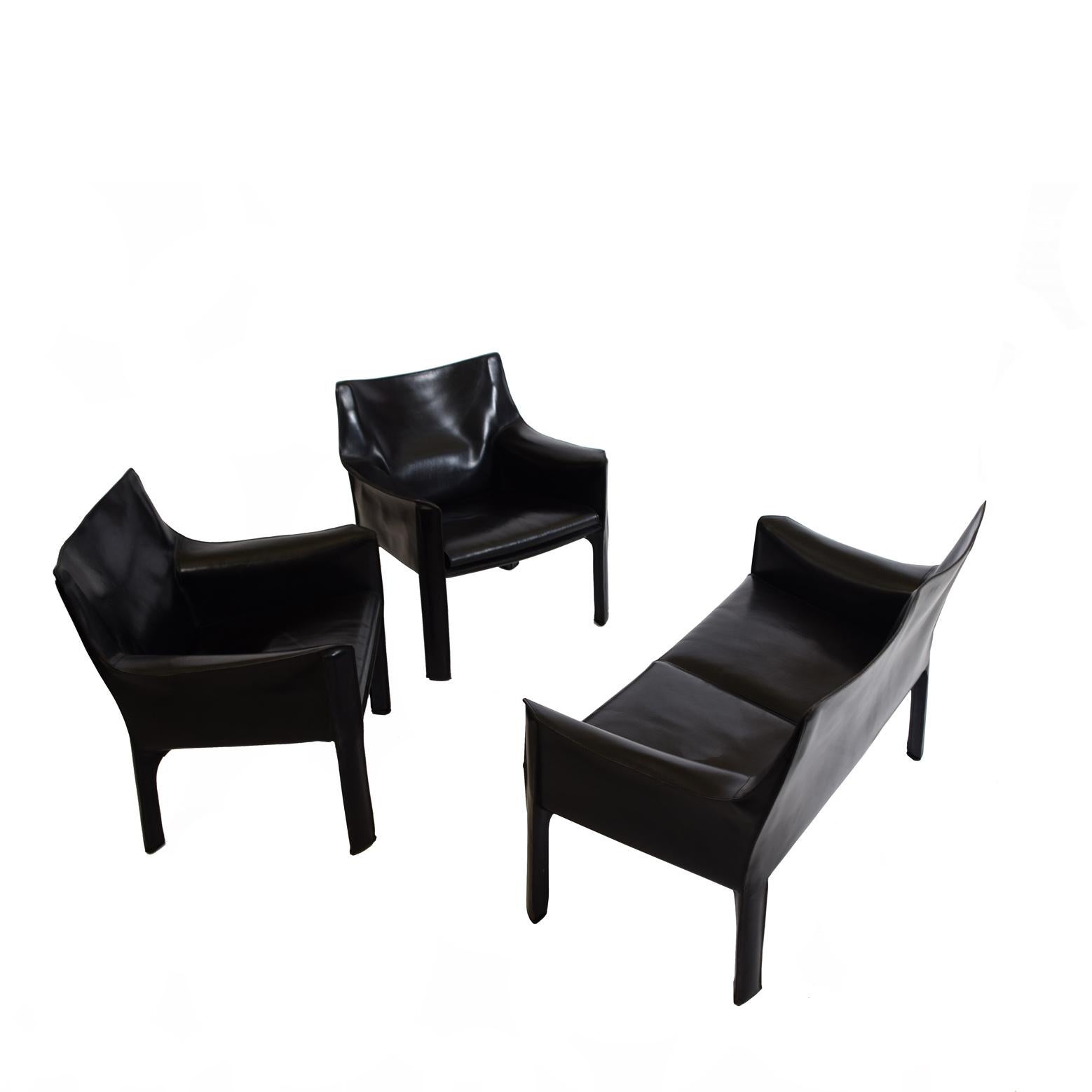 Modern Mario Bellini CAB 414Settee by Mario Bellini for Cassina For Sale