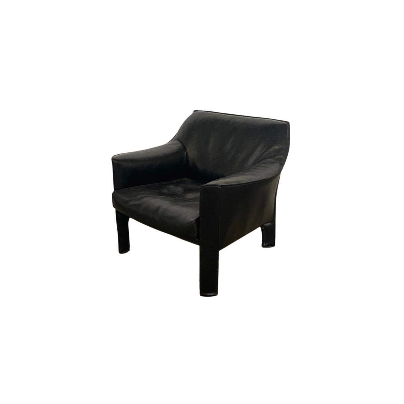 Mid-Century moderno Mario Bellini Sedia da salotto Cab 415 per Cassina, Italia circa anni '80