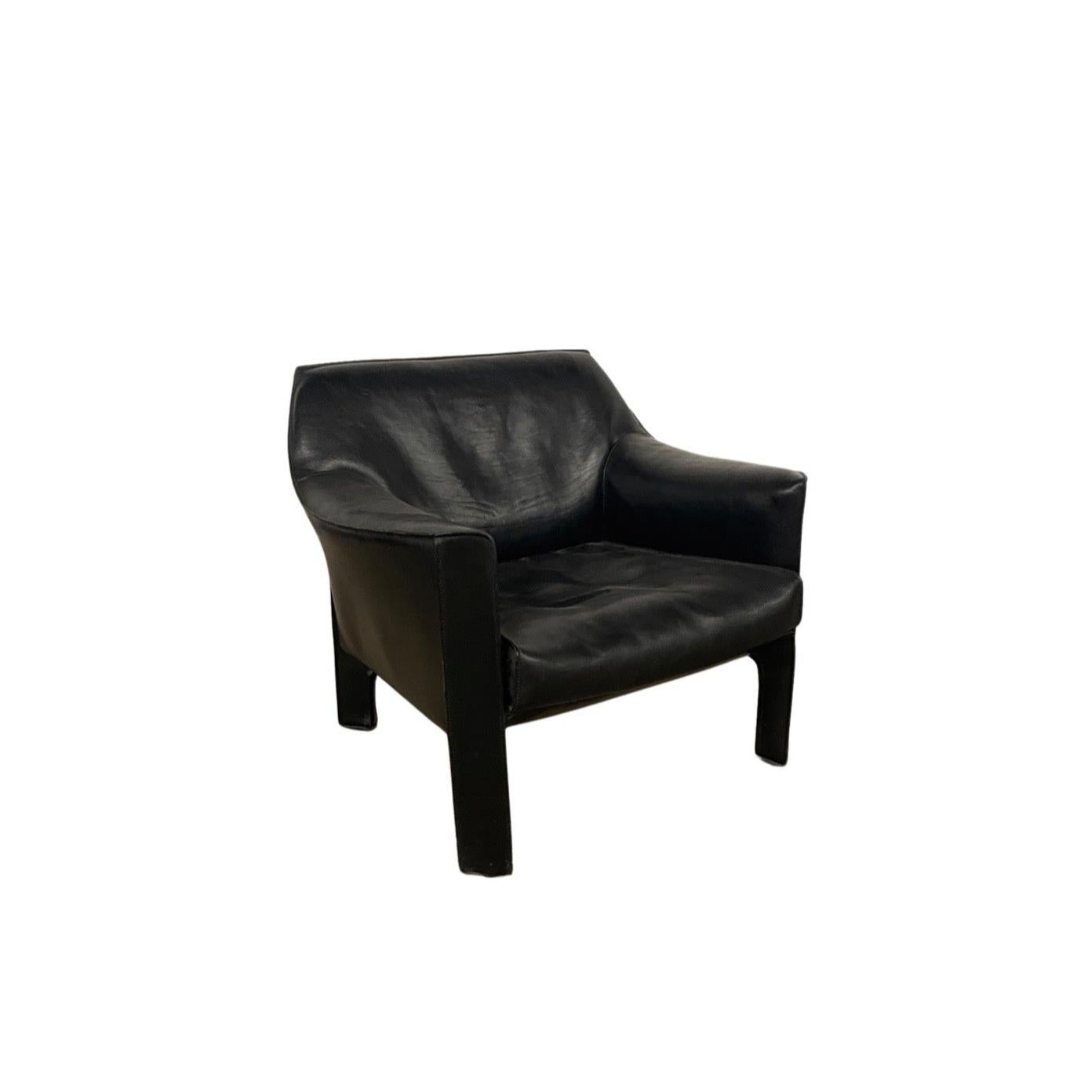 Italiano Mario Bellini Sedia da salotto Cab 415 per Cassina, Italia circa anni '80