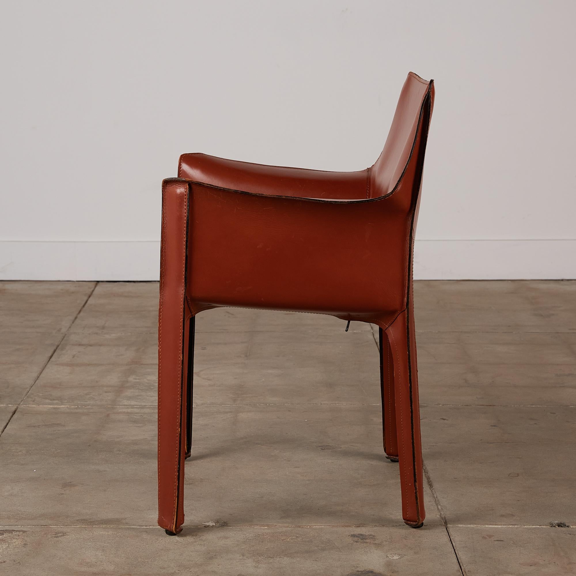 Mid-Century Modern Mario Bellini Cab Arm Chair for Cassina