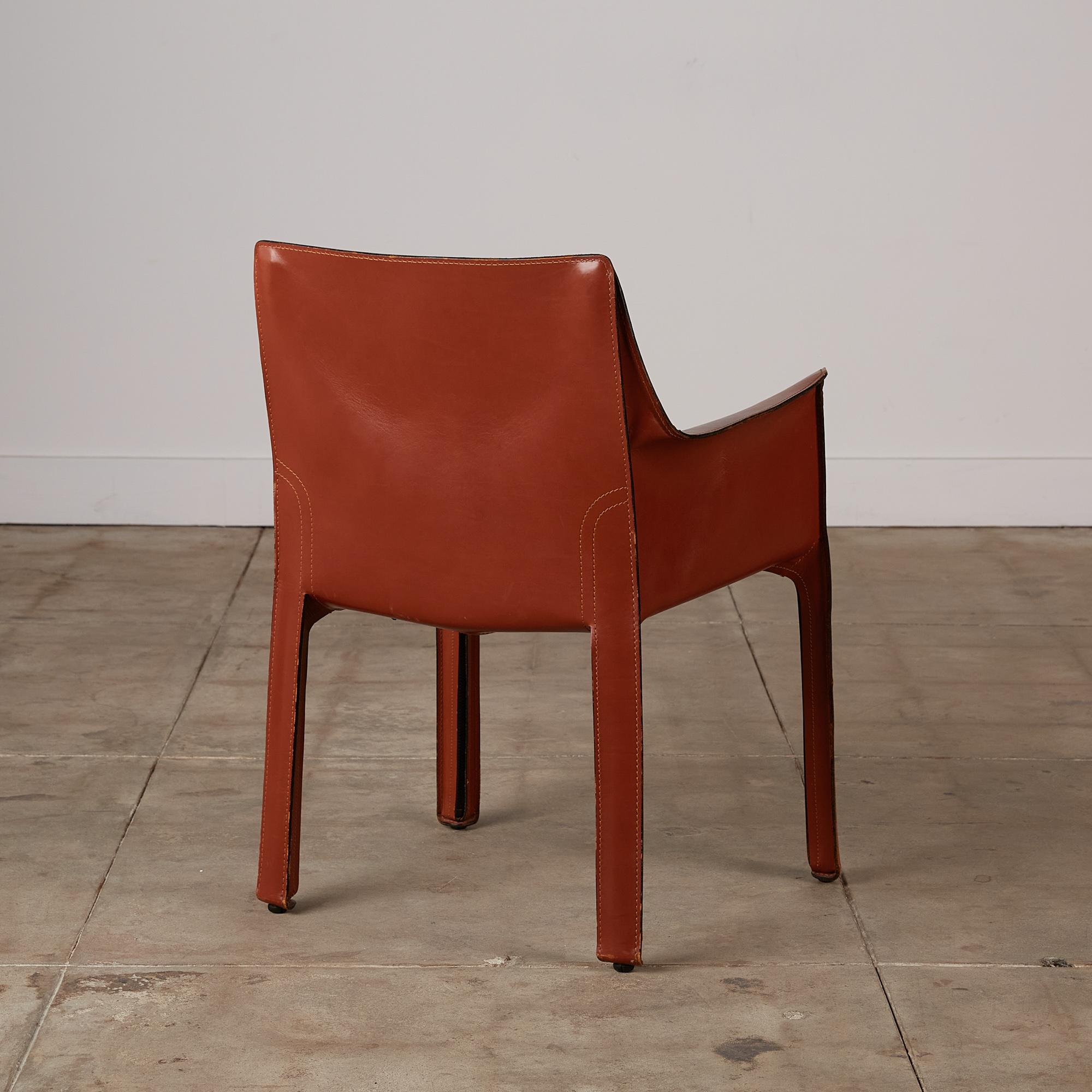 Mario Bellini Cab Arm Chair for Cassina In Excellent Condition In Los Angeles, CA