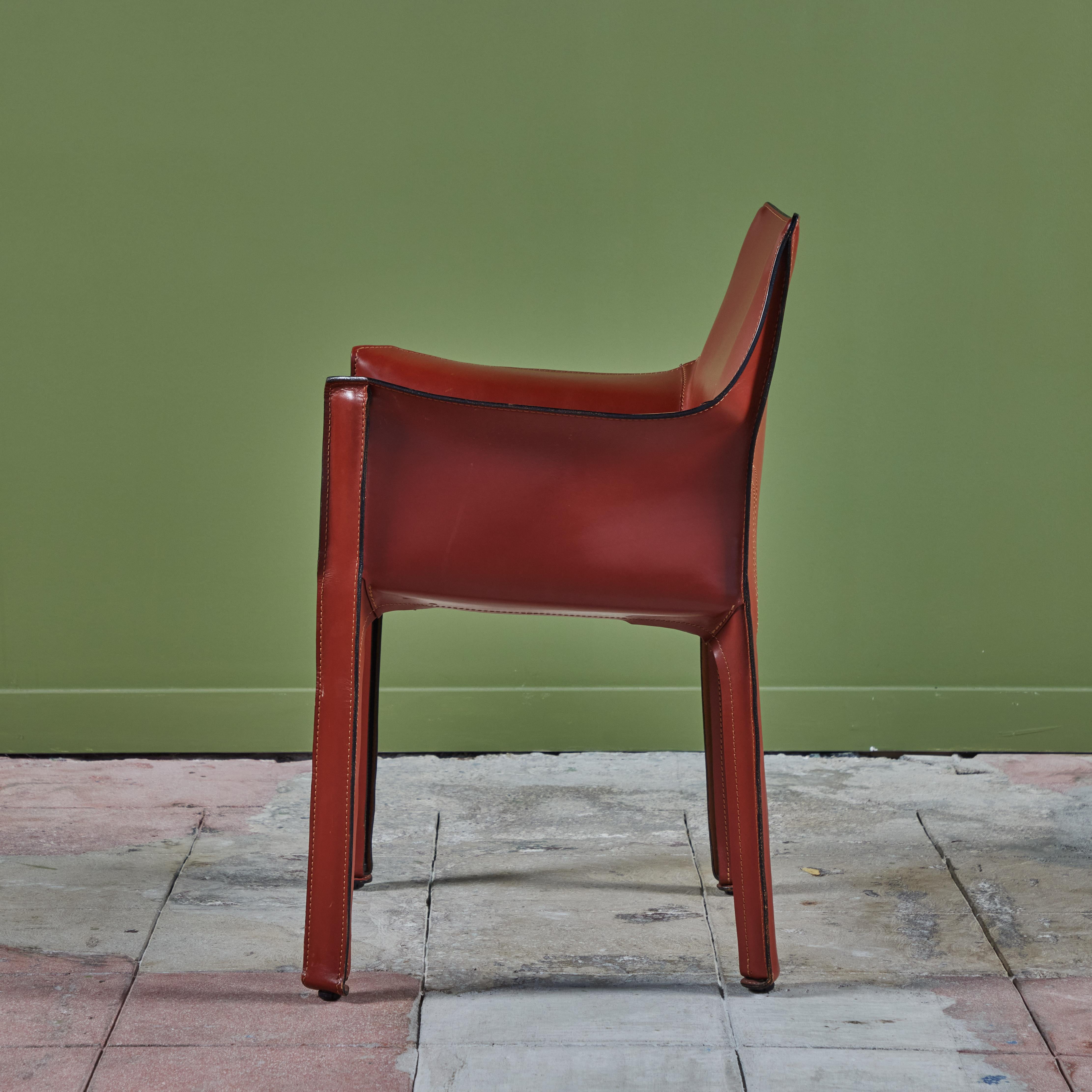 Mario Bellini Cab Arm Chair for Cassina In Excellent Condition For Sale In Los Angeles, CA