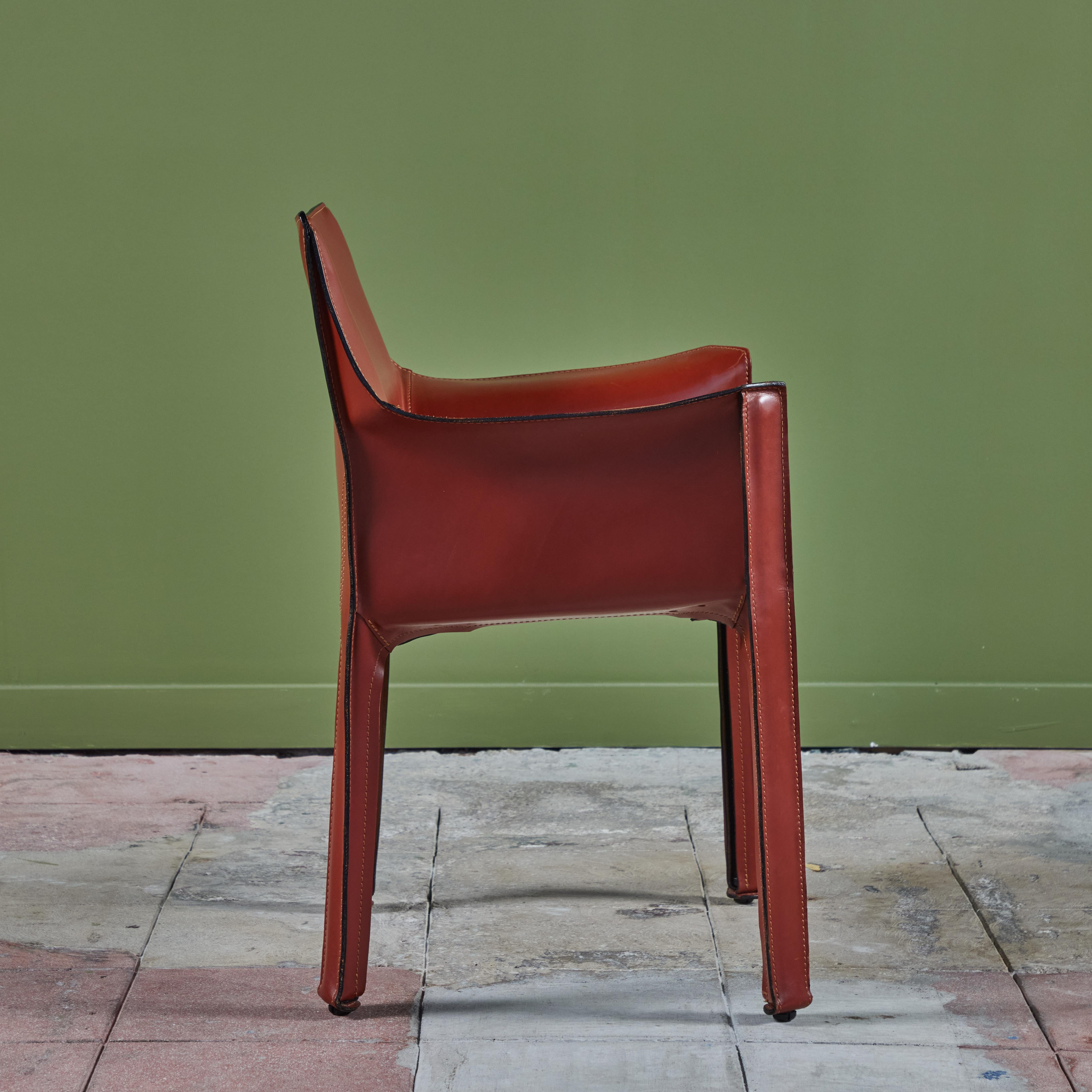 Late 20th Century Mario Bellini Cab Arm Chair for Cassina For Sale