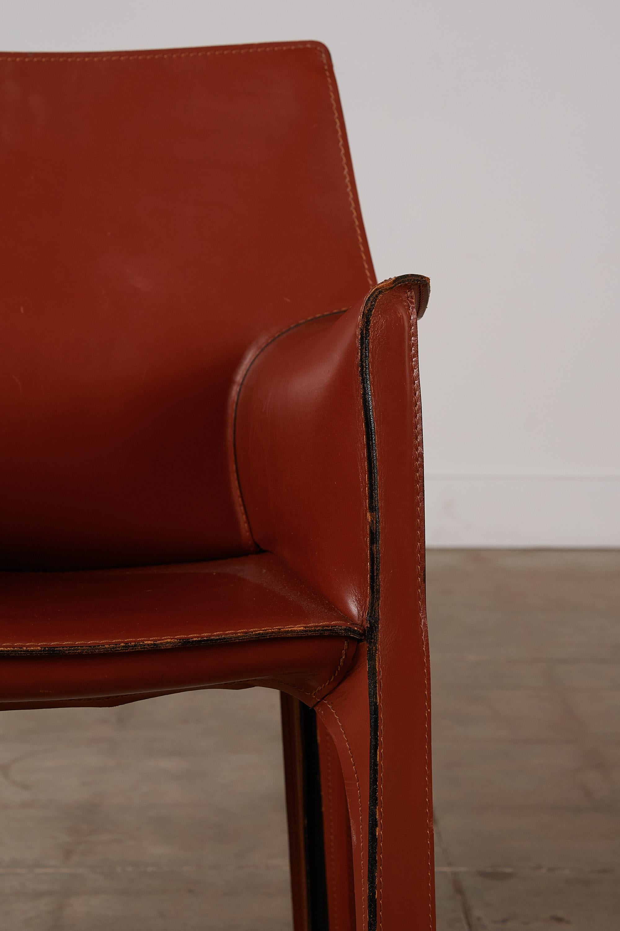 Metal Mario Bellini Cab Arm Chair for Cassina