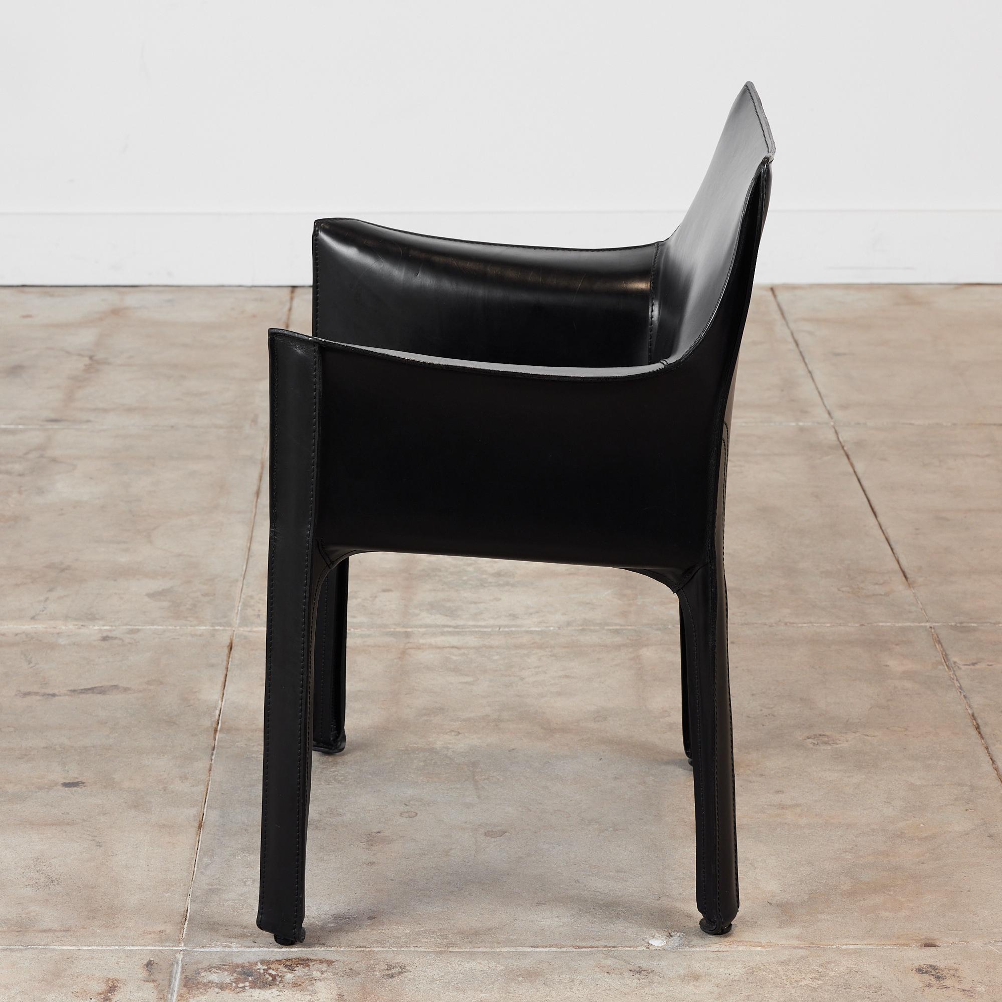 Mid-Century Modern Mario Bellini Cab Armchair for Cassina