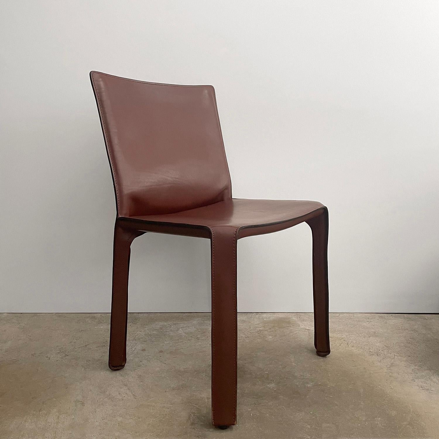 Mario Bellini cab chair manufactured by Cassina
Italy, circa 1970’s
Buttery soft Oxblood leather
Light surface markings on the seat
Perfectly worn in from years of use
Patina from age and use
Newly reconditioned
Marked identification
