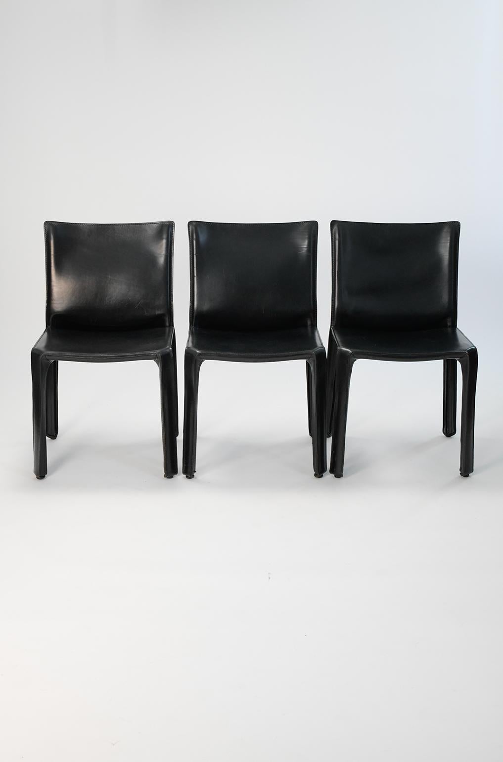 Mario Bellini: Vierer-Set Cab-Stühle von Cassina  (Italienisch) im Angebot
