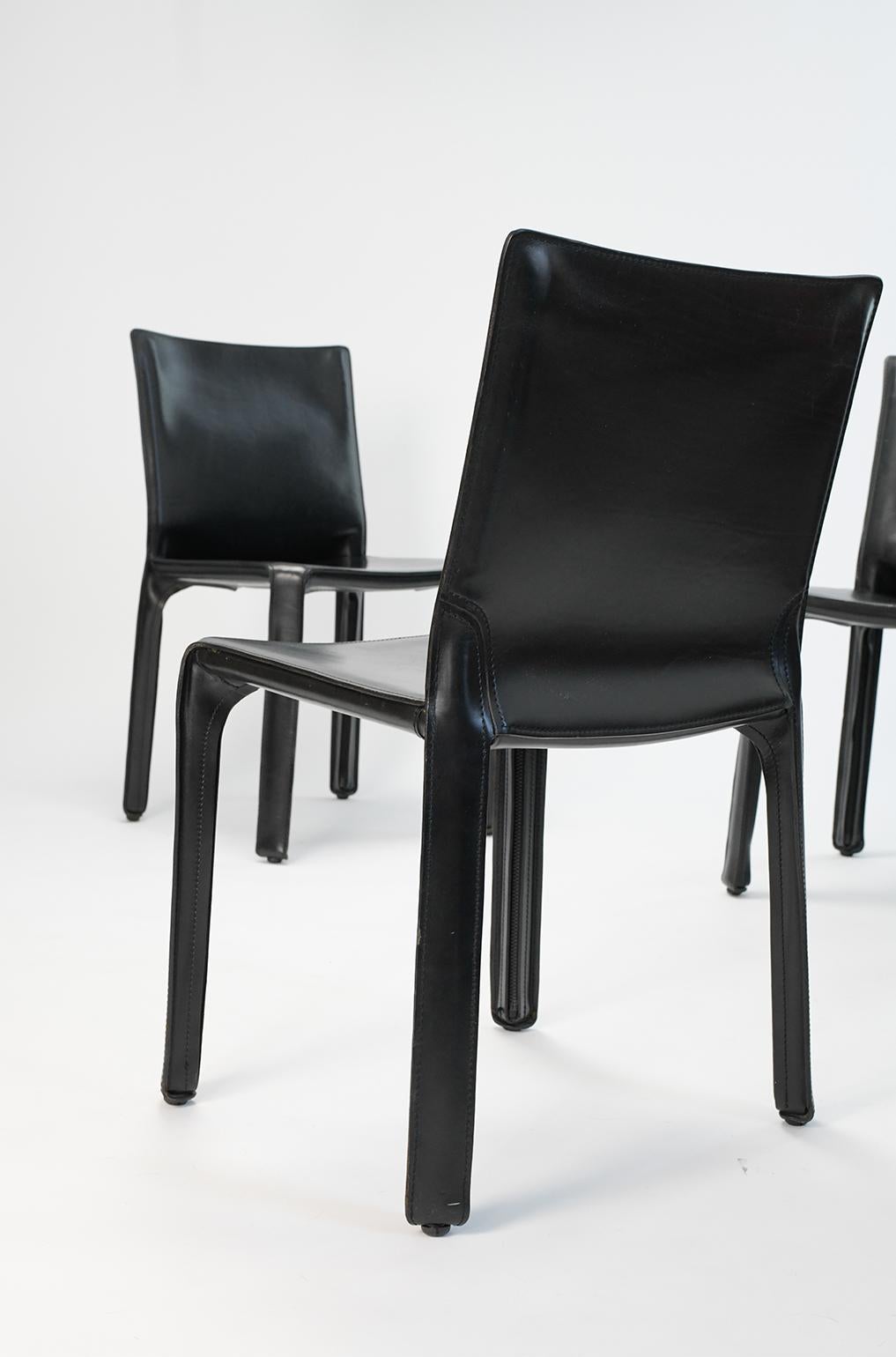 Mario Bellini Cab Chairs by Cassina - Set of Four  For Sale 1