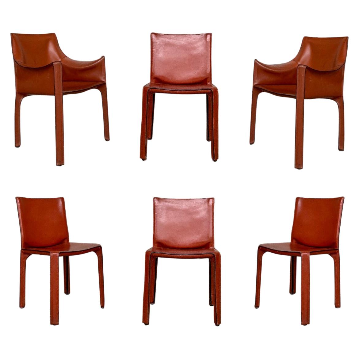 Mario Bellini “CAB” Chairs for Cassina, 1977, Set of 6