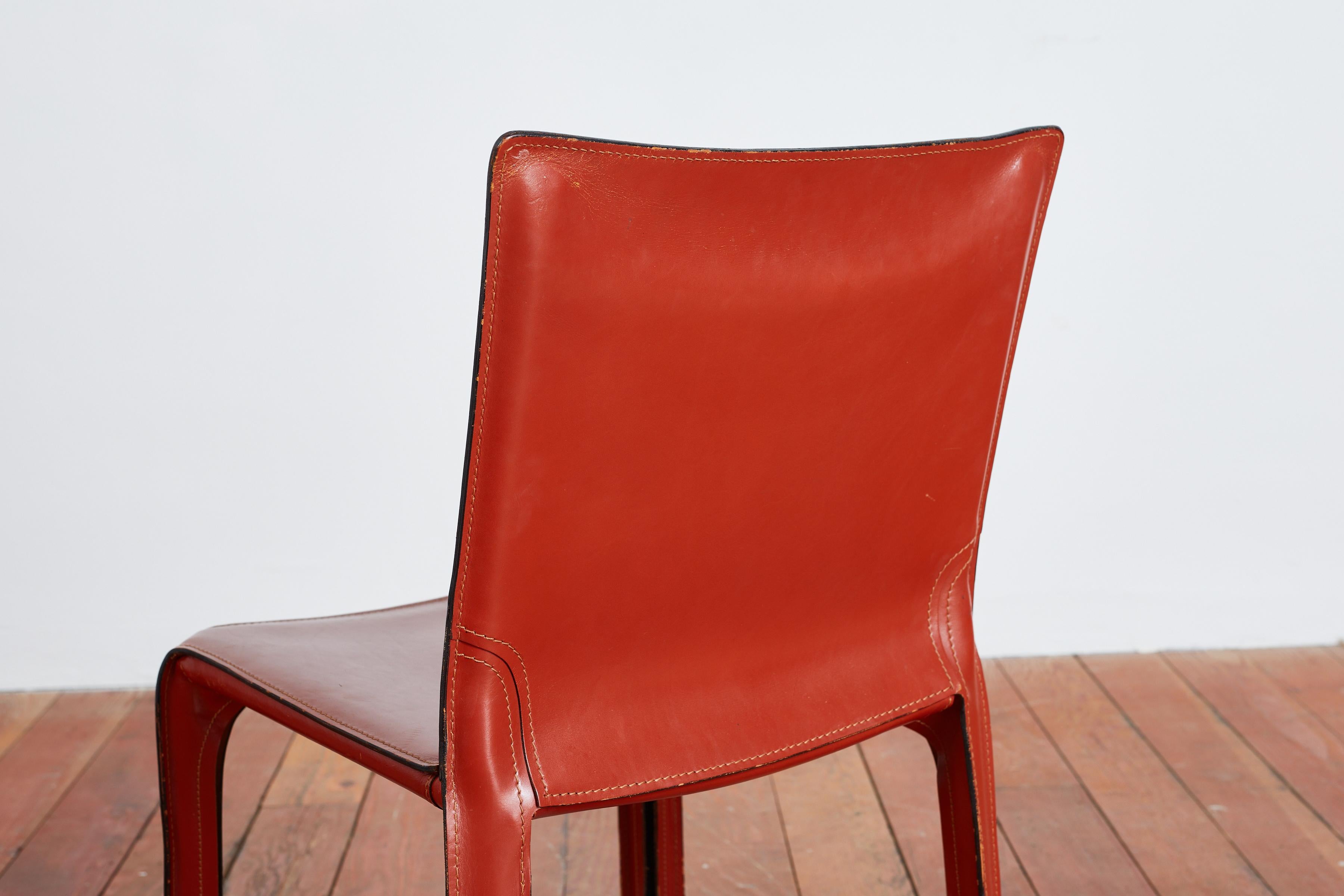 Mario Bellini „Cab“-Stühle  (Leder) im Angebot