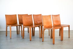 Mario Bellini "Cab" Chairs in Camel Leather