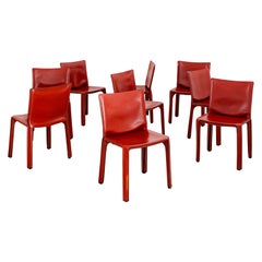 Mario Bellini "Cab" Chairs in Caramel Leather