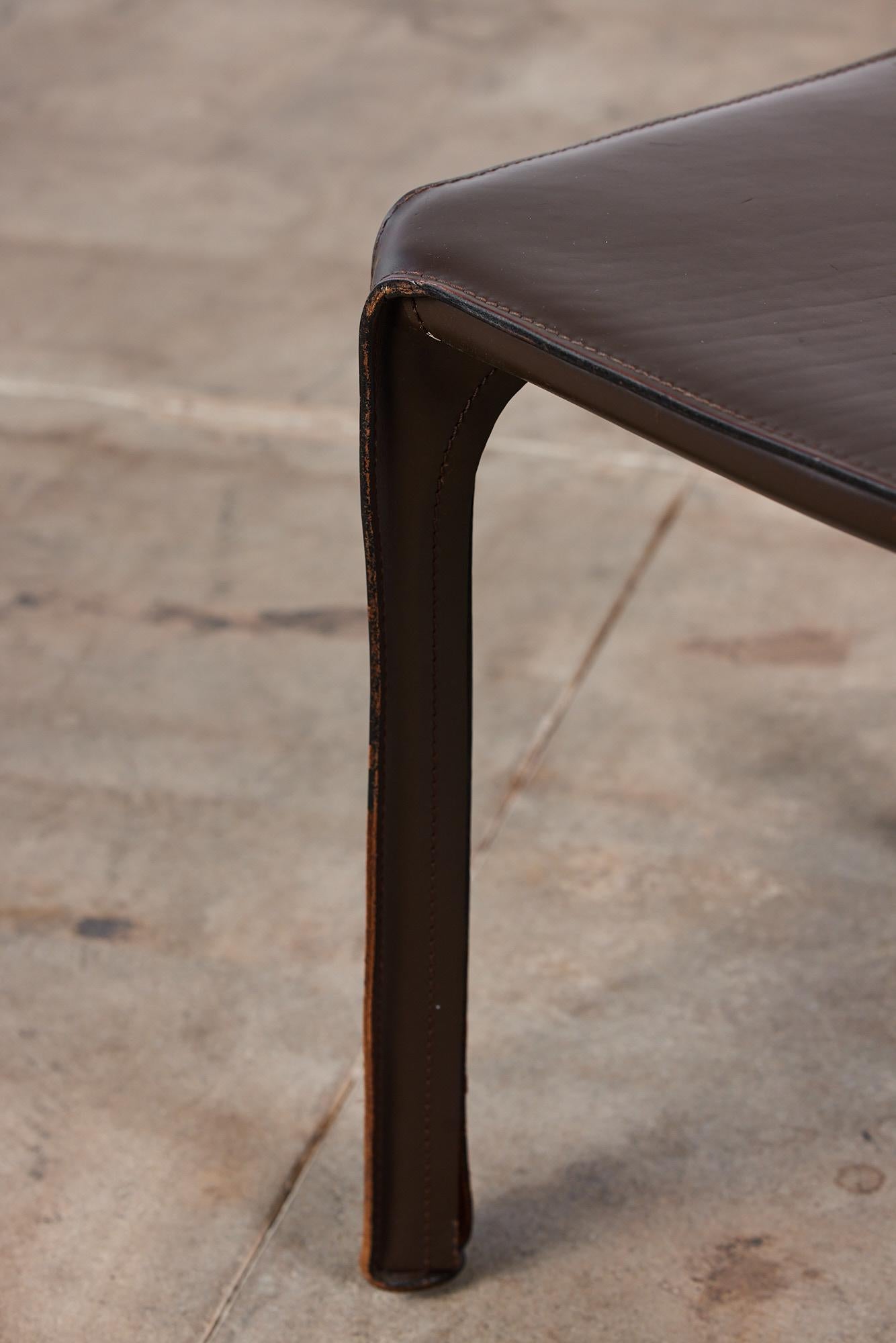 Steel Mario Bellini Cab Dining Side Chair for Cassina