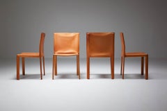 Grassi & Bianchi pasqualina  "CAB" Leather Chairs for Enrico Pellizoni, Italy