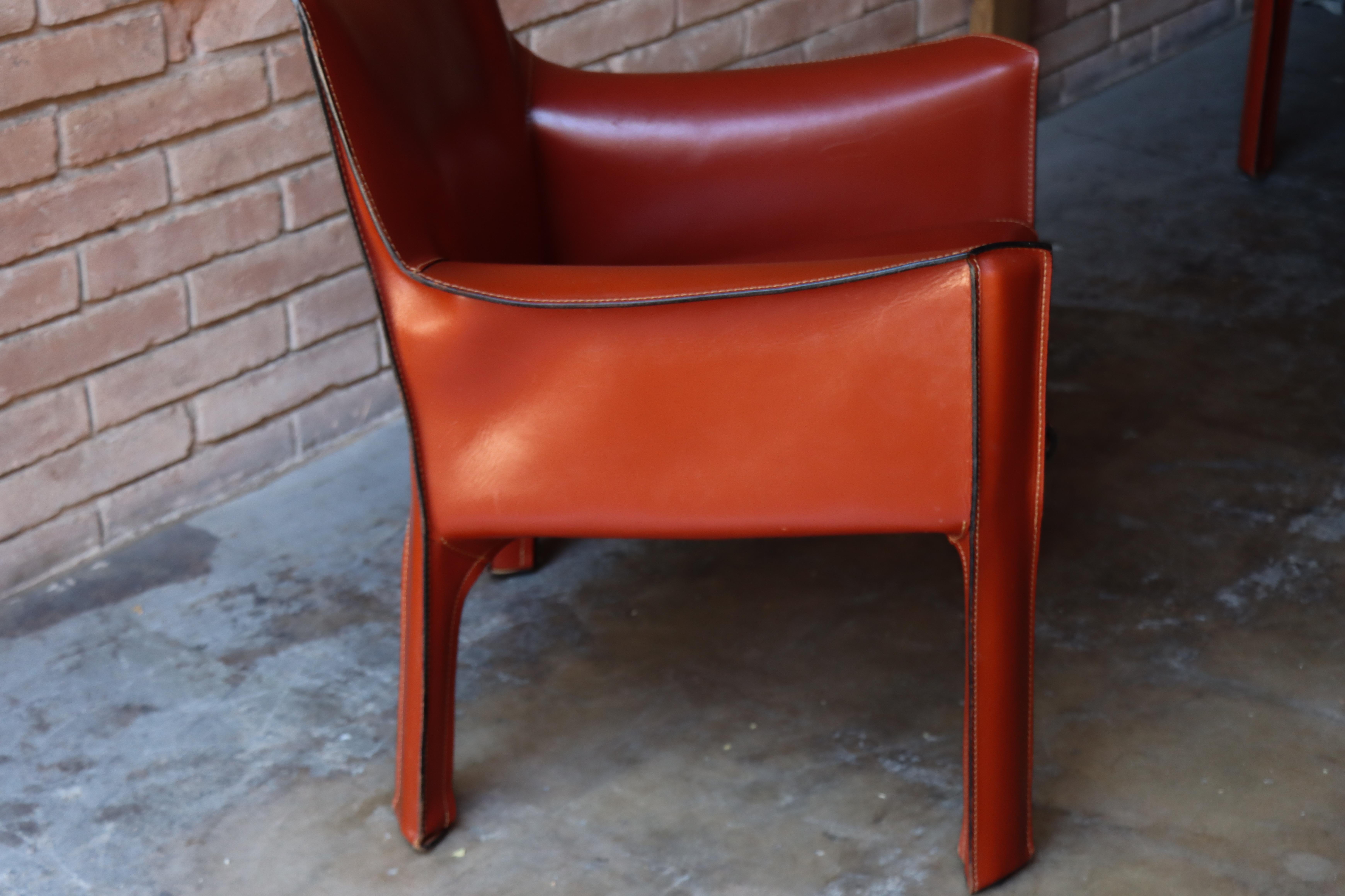 Mario Bellini CAB Lounge Chairs für Cassina, 1970er Jahre - Oxblood/Red, 4er-Set im Angebot 5