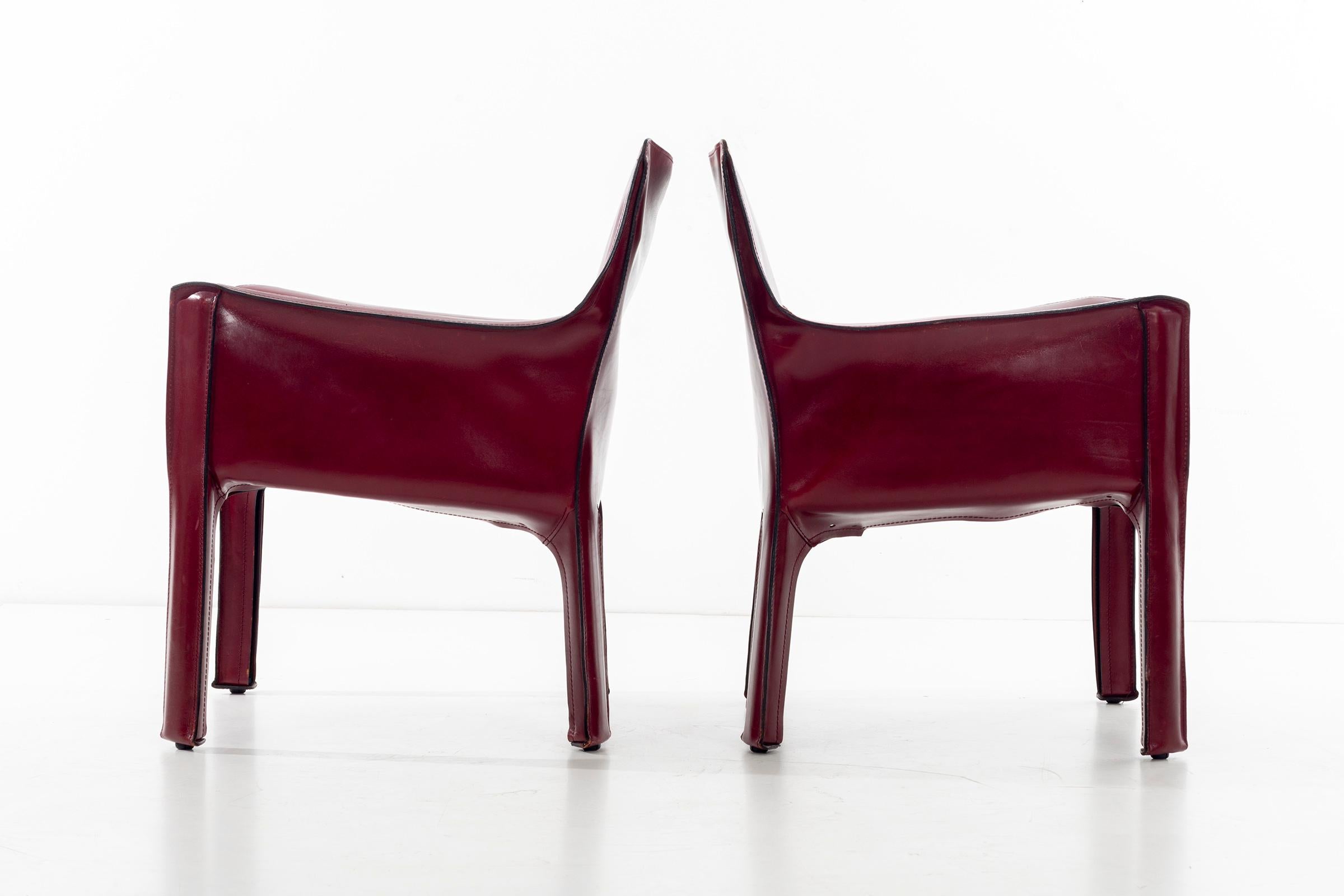 Mid-Century Modern Mario Bellini Cab Lounge Chairs