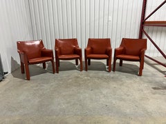 Poltrona "Cab" modello 414 di Mario Bellini per Cassina, Italia, anni '80, 4 disponibili