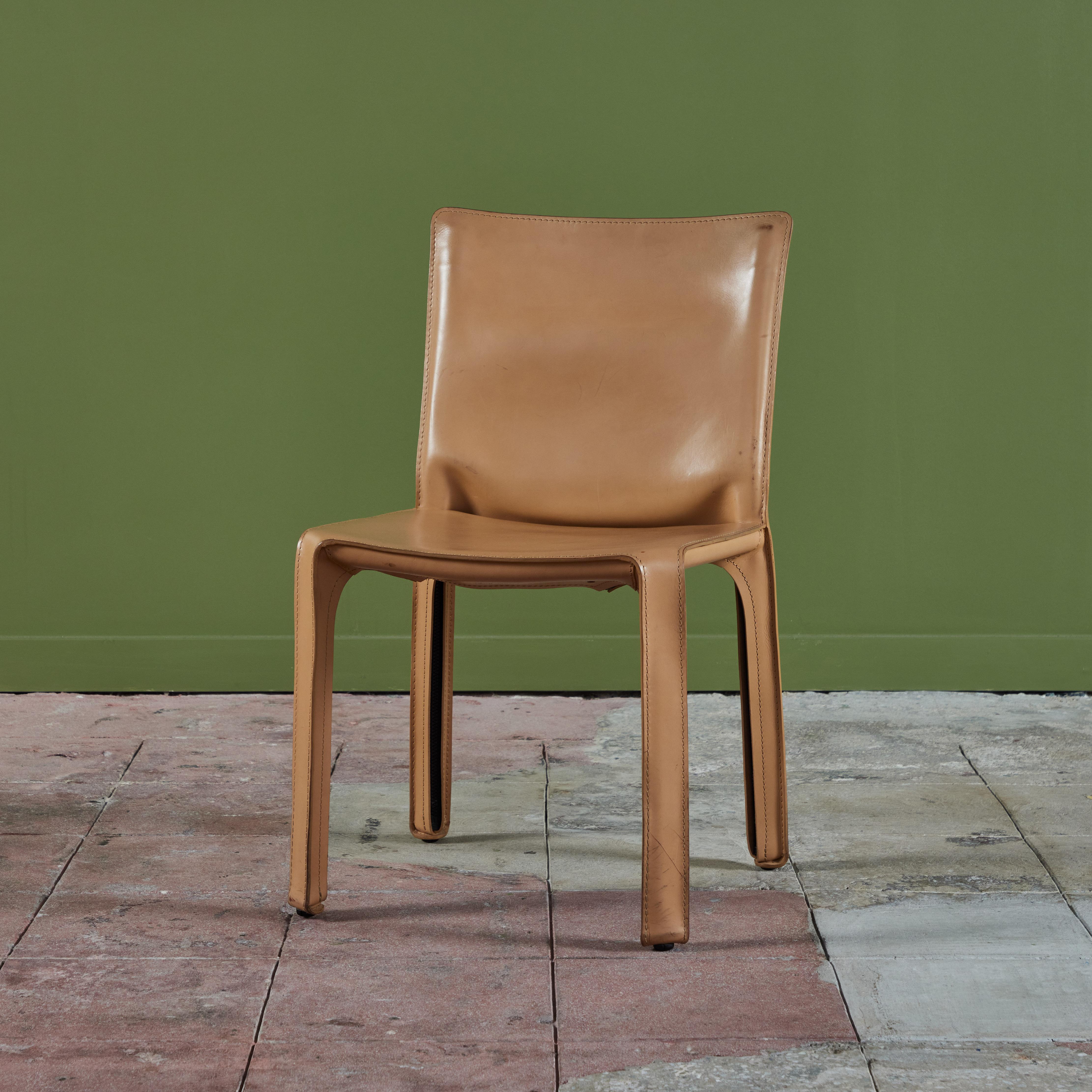 Mid-Century Modern Mario Bellini Cab Side Dining Chair for Cassina
