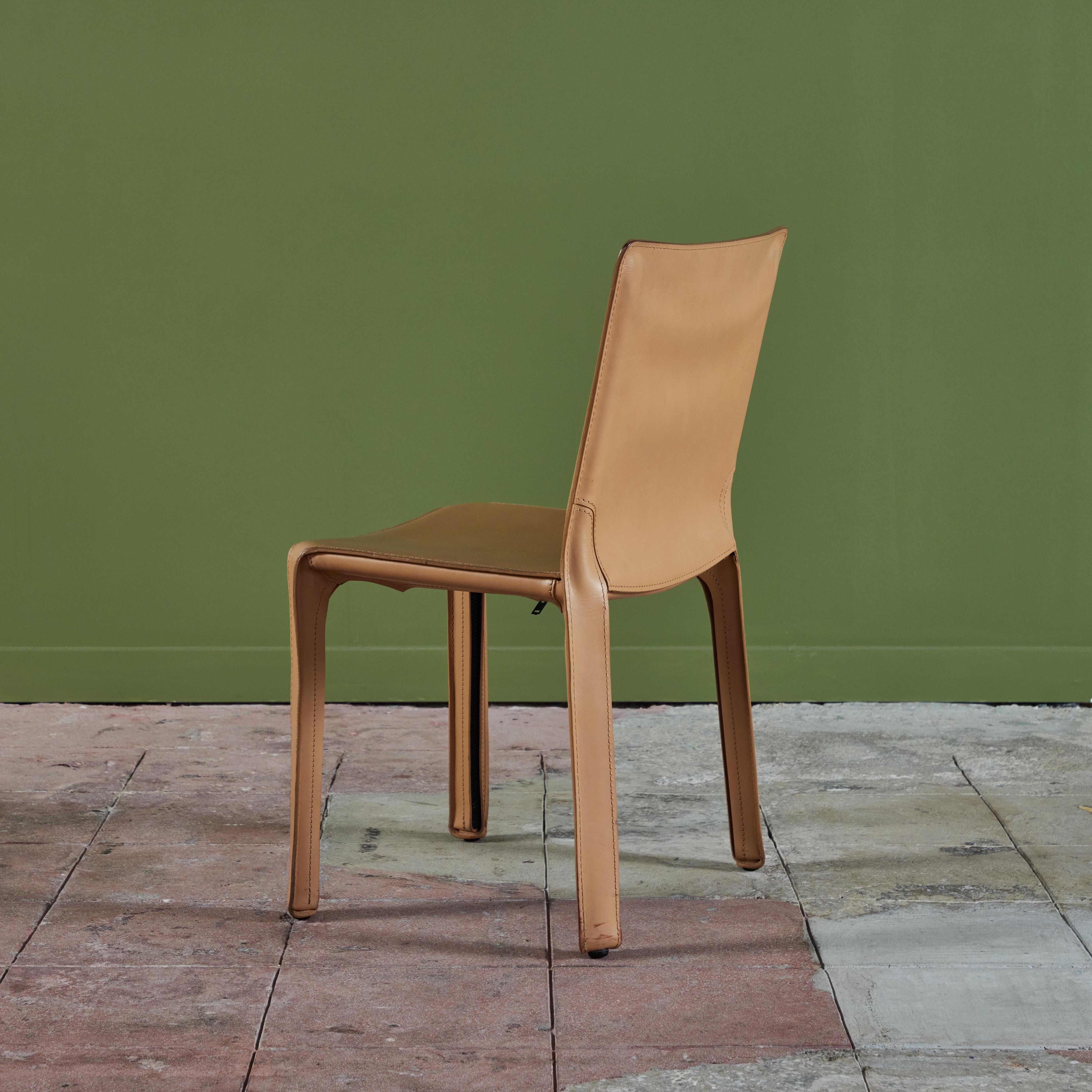 Steel Mario Bellini Cab Side Dining Chair for Cassina
