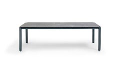 Mario Bellini Cab Tab Dining Table in Saddle Leather & Marble