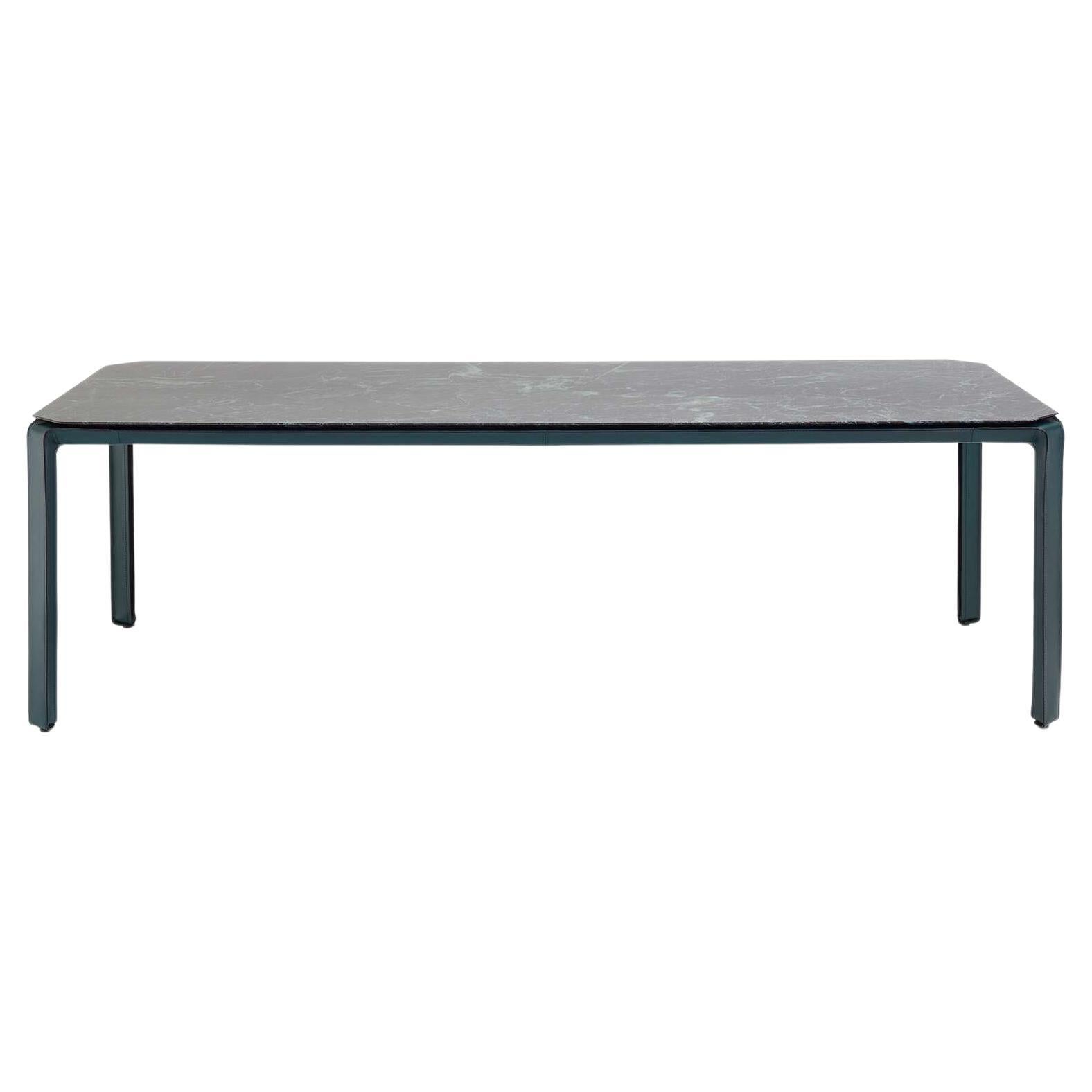 Mario Bellini 'Cab Tab' Table in Leather Marble, Wood for Cassina, Italy - new For Sale