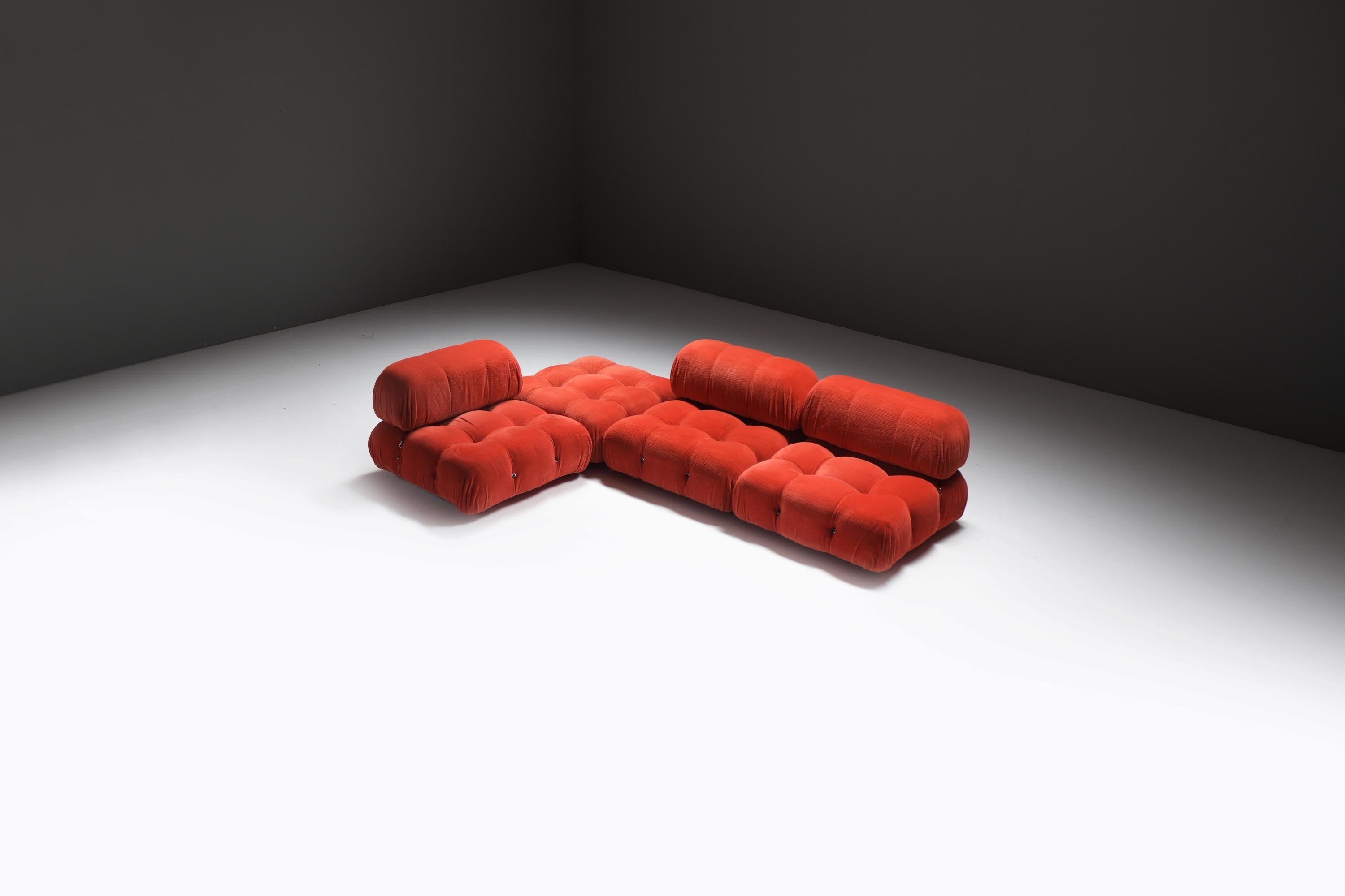 
Mario Bellini “Camaleonda” Modular Sofa in Red Corduroy – Early B&B Italia Edition (1973)

A rare and historically significant early B&B Italia production of the iconic “Camaleonda” modular sofa by Mario Bellini. This particular configuration,