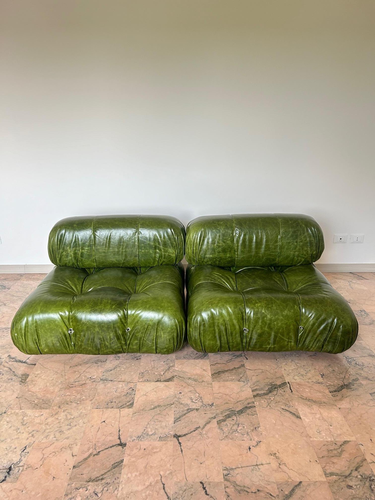 Mario Bellini Camaleonda Sofá de 2 elementos para B&B, Italia, 1970s Cuero en venta