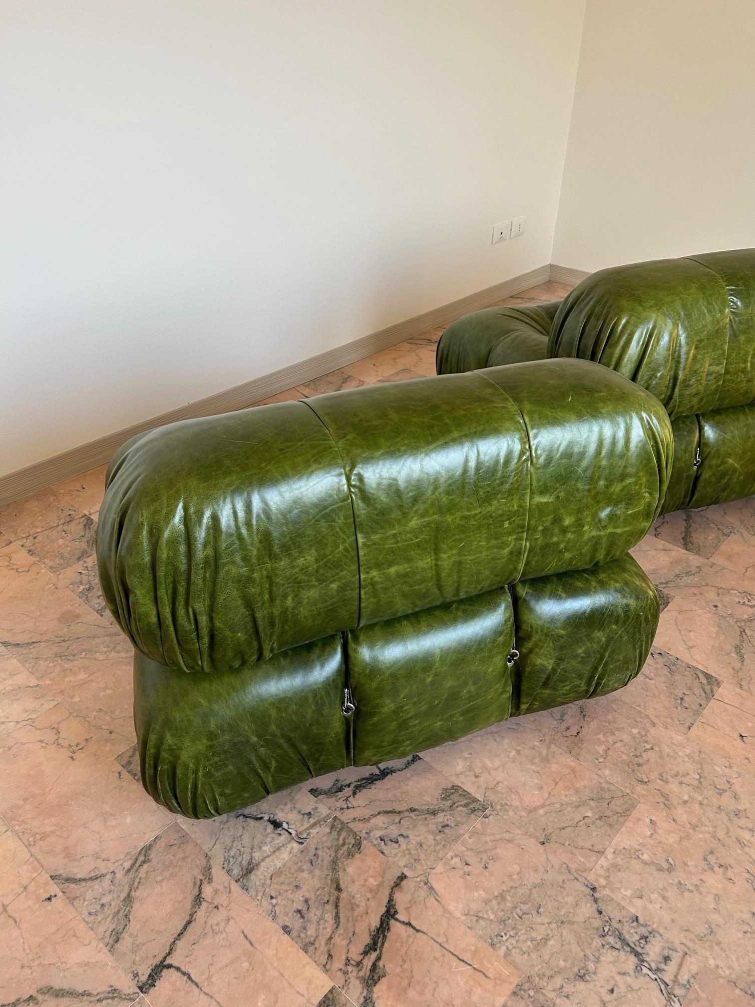 Mario Bellini Camaleonda 2 Elemente Sofa für B&B, Italien, 1970er Jahre (Leder) im Angebot