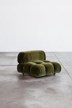 Mario Bellini "Camaleonda" Easy Chair for B&B Italia, Green Velvet, 1970