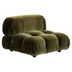 Mario Bellini "Camaleonda" Easy Chair for B&B Italia, Green Velvet, 1970