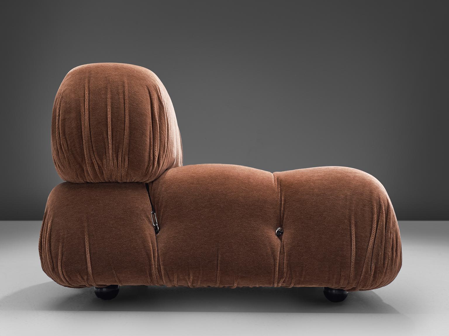 Late 20th Century Mario Bellini 'Camaleonda' in Original Brown Fabric
