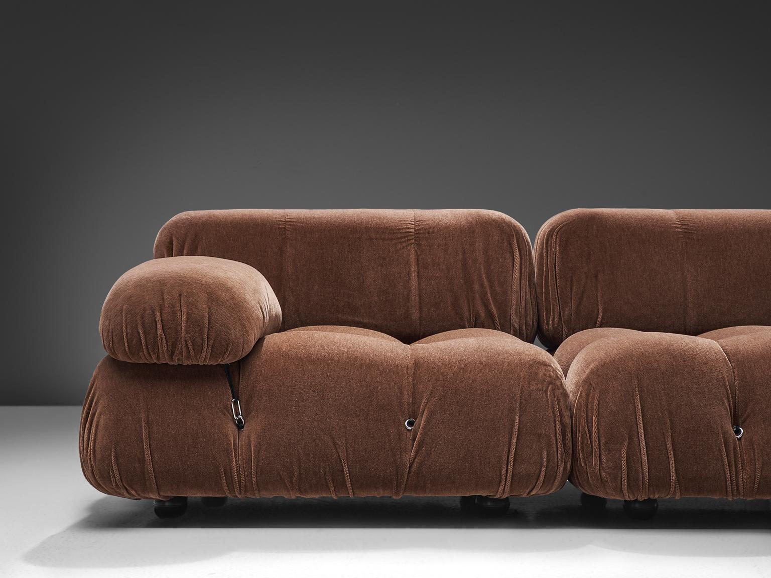 Velvet Mario Bellini 'Camaleonda' in Original Brown Fabric