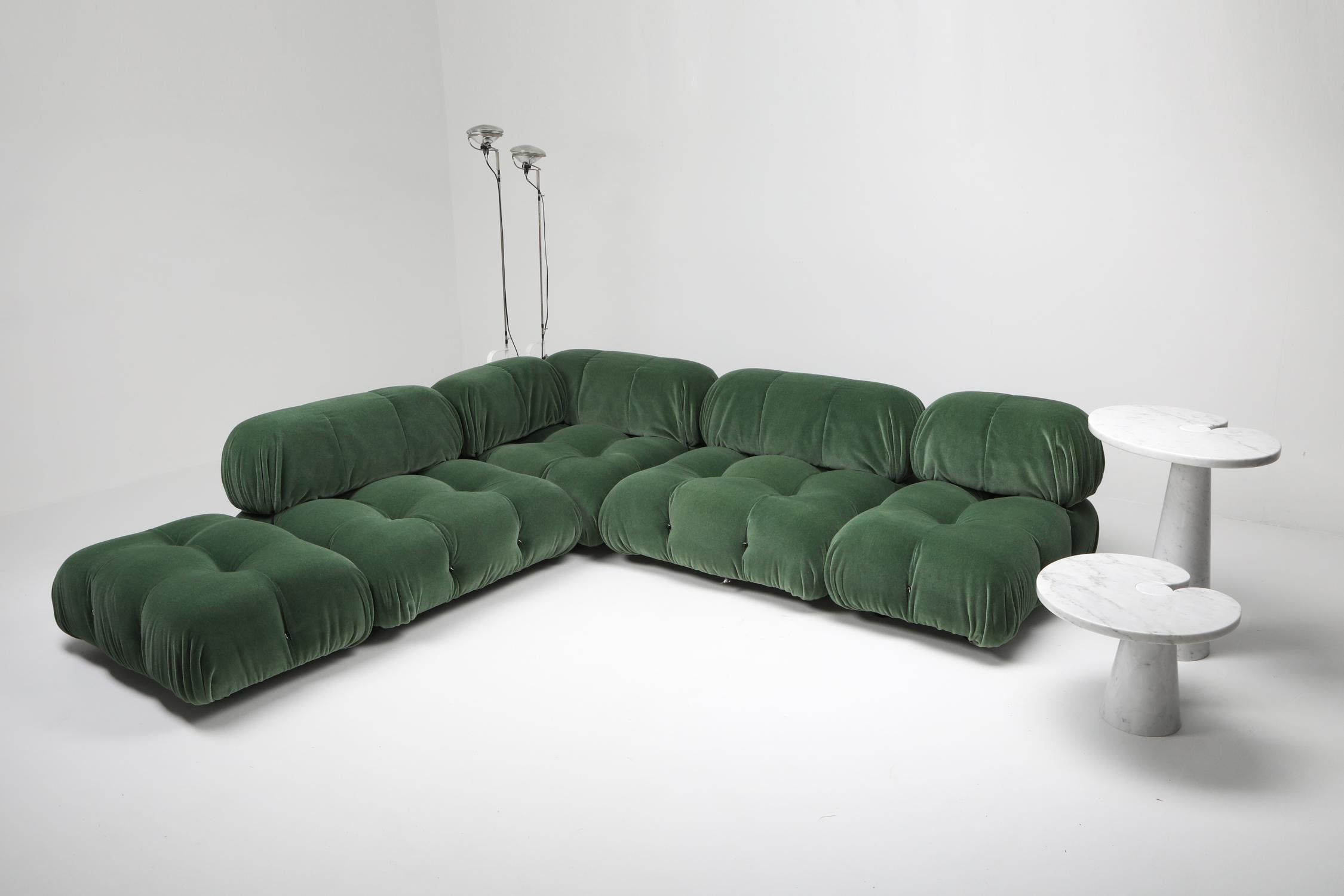 European Mario Bellini Camaleonda Lounge Chair in Pierre Frey Mohair, Italian design For Sale