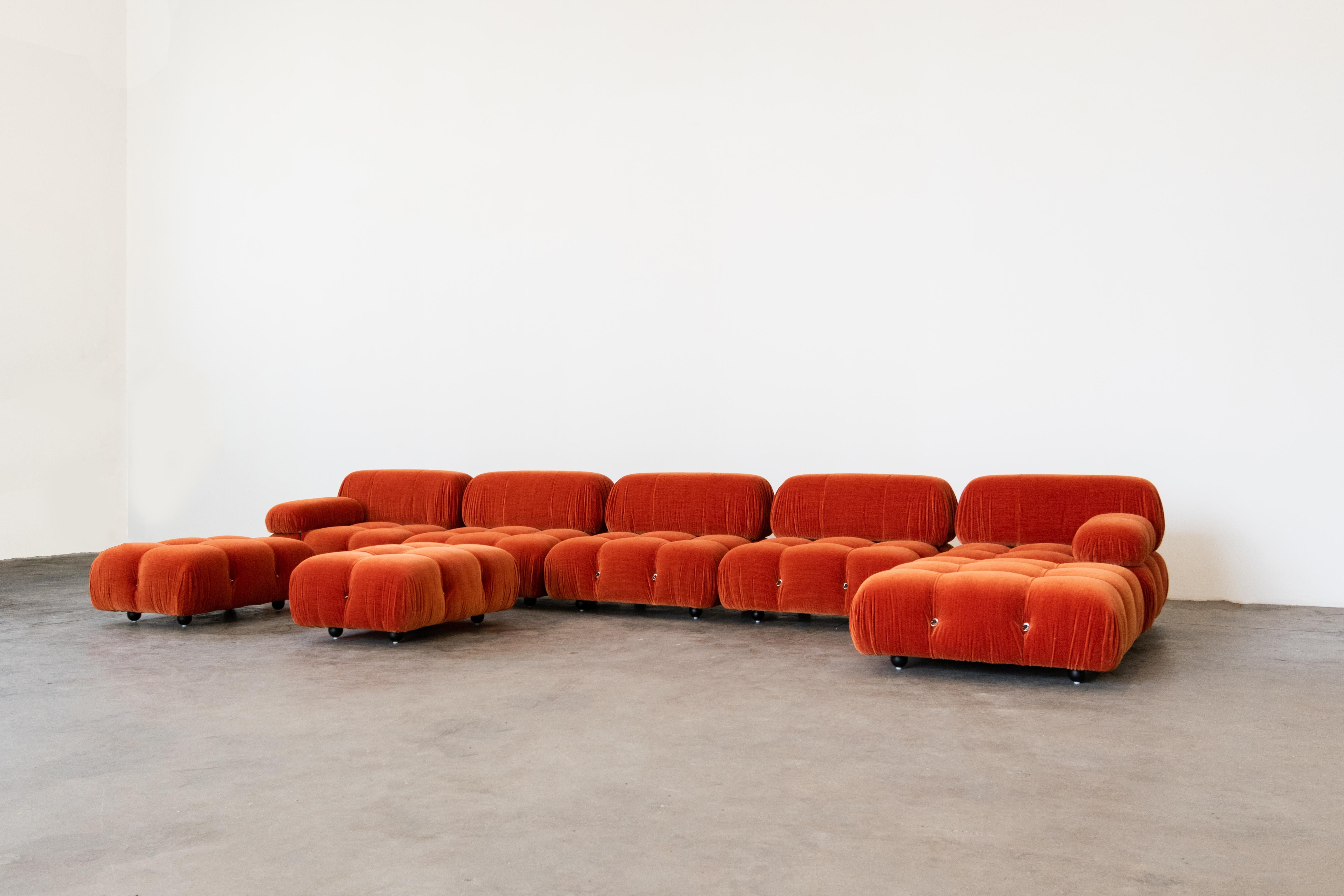 Mario Bellini, Camaleonda Modular Sofa, C&B, 1970s Mid-Century Modern In Good Condition For Sale In Montecatini Terme, Toscana