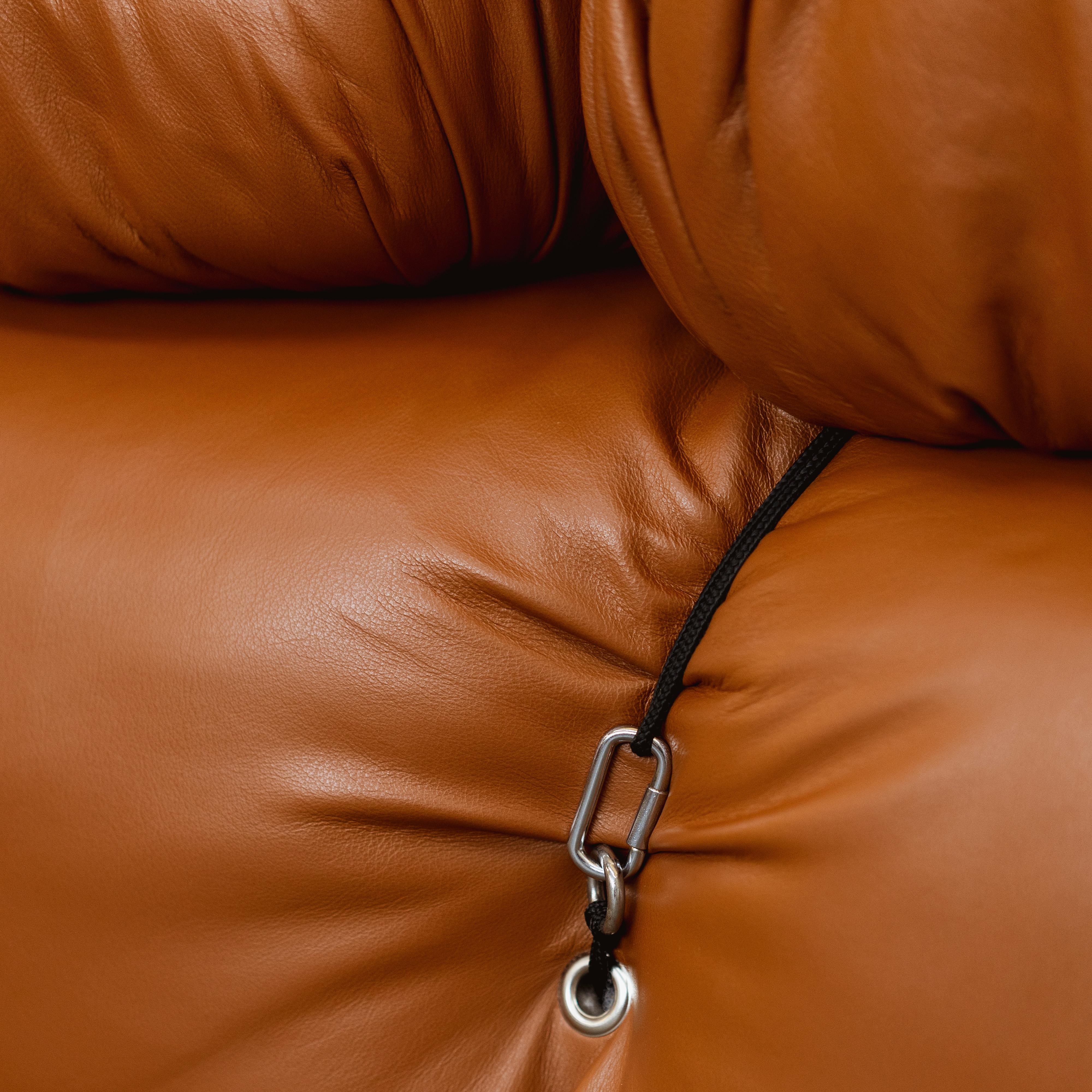 Mario Bellini Camaleonda Sofa für B&B Italia, Cognacfarbenes Leder, 1970, 2er-Set (Italienisch) im Angebot