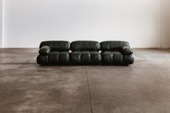 Mario Bellini "Camaleonda" Sofa for B&B Italia, Dark Green, 1970, Set of 3