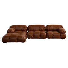Mario Bellini “Camaleonda” Sofa for B&B Italia, Cognac Leather, 1970, Set of 4