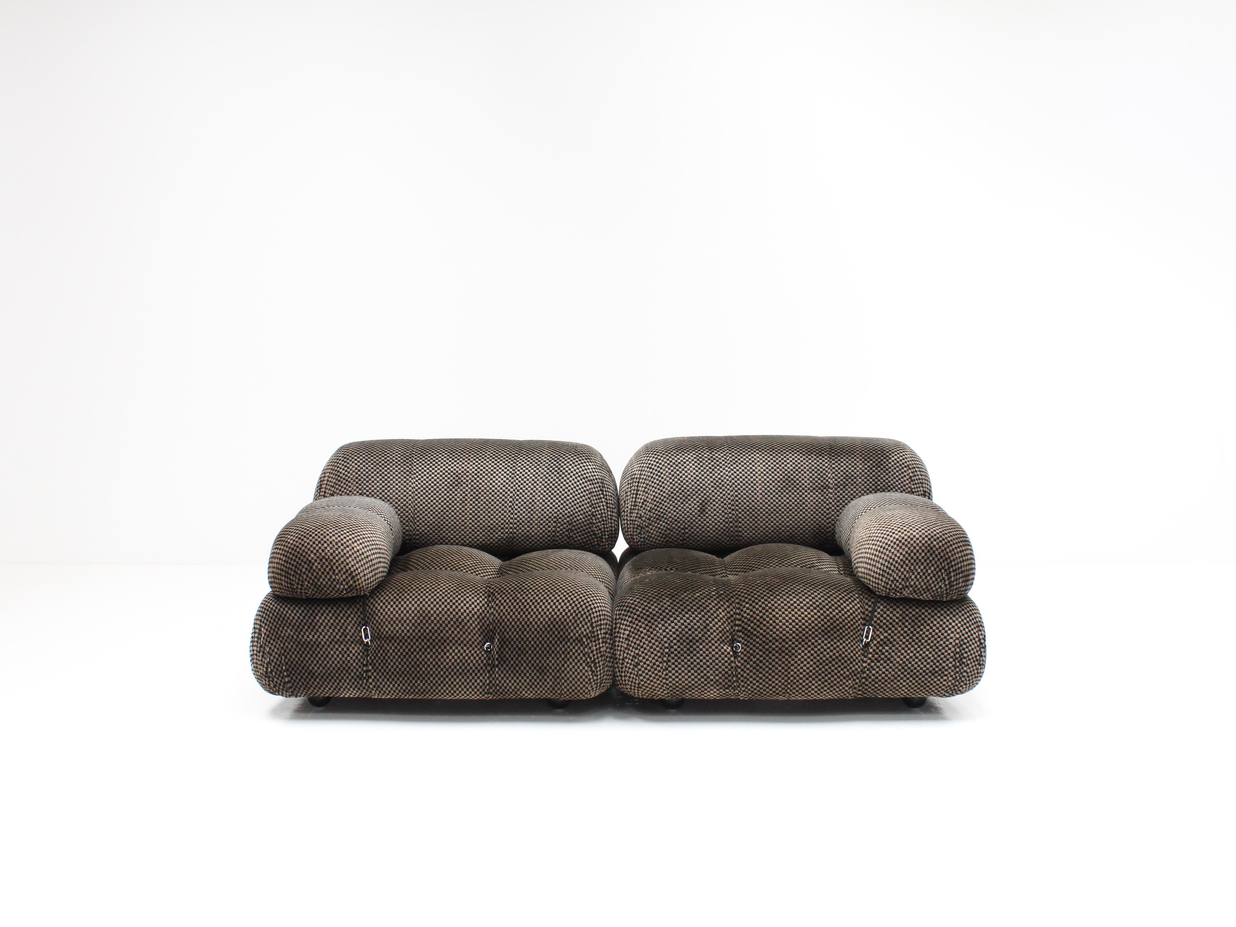 A Mario Bellini 'Camaleonda' modular sofa for B&B Italia in original fabric.

The Camaleonda was designed by Mario Bellini in 1971 and was manufactured first by C&B Italia and later by B&B Italia. This particular piece produced by B&B Italia