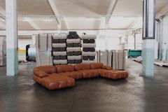 Mario Bellini "Camaleonda" Modular Sofa for B&B Italia, Cognac Leather, 1970