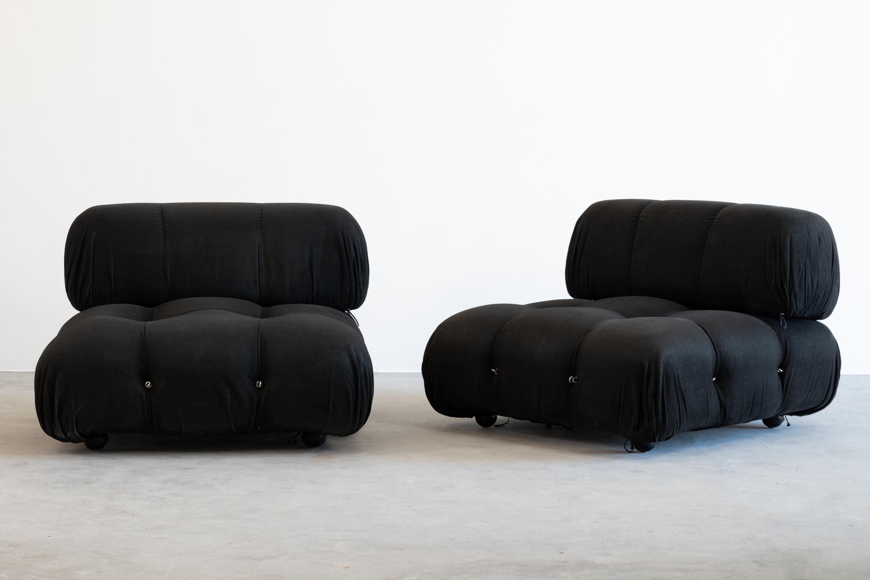 black velvet modular sofa