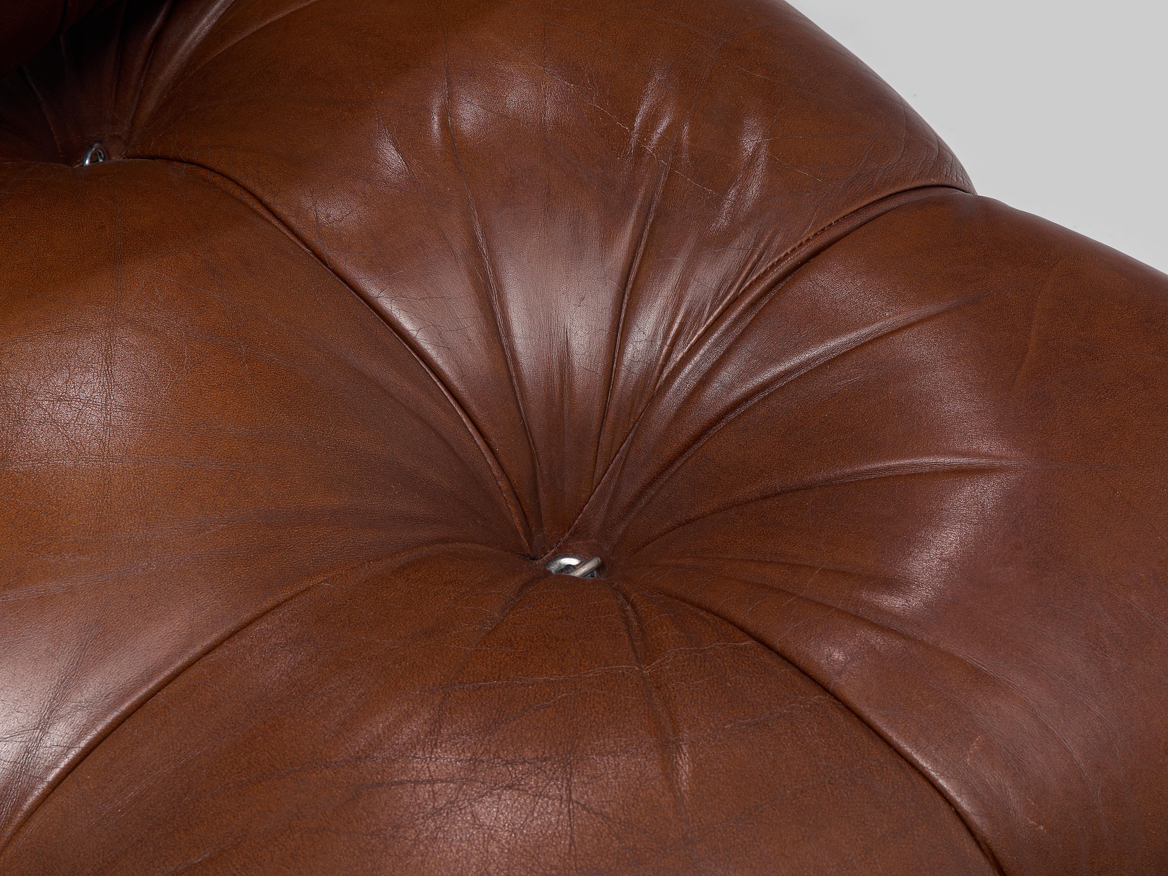 Mario Bellini 'Camaleonda' Modular Sofa in Brown Leather 5
