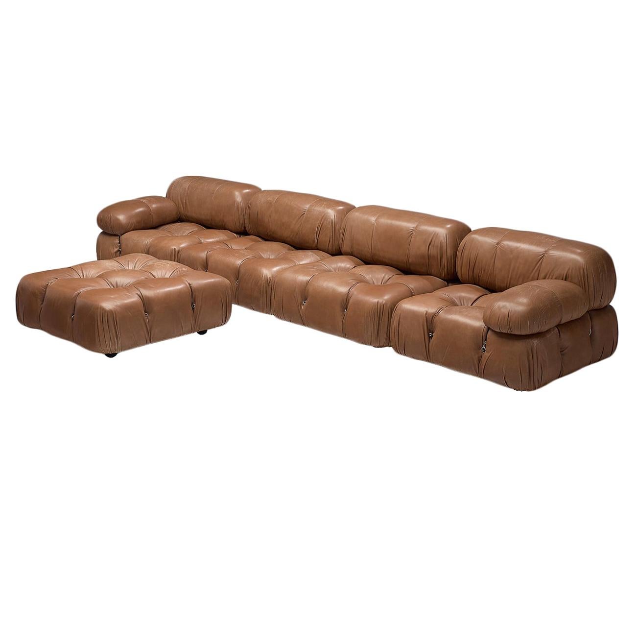 Mario Bellini 'Camaleonda' Modular Sofa in Original Brown Leather