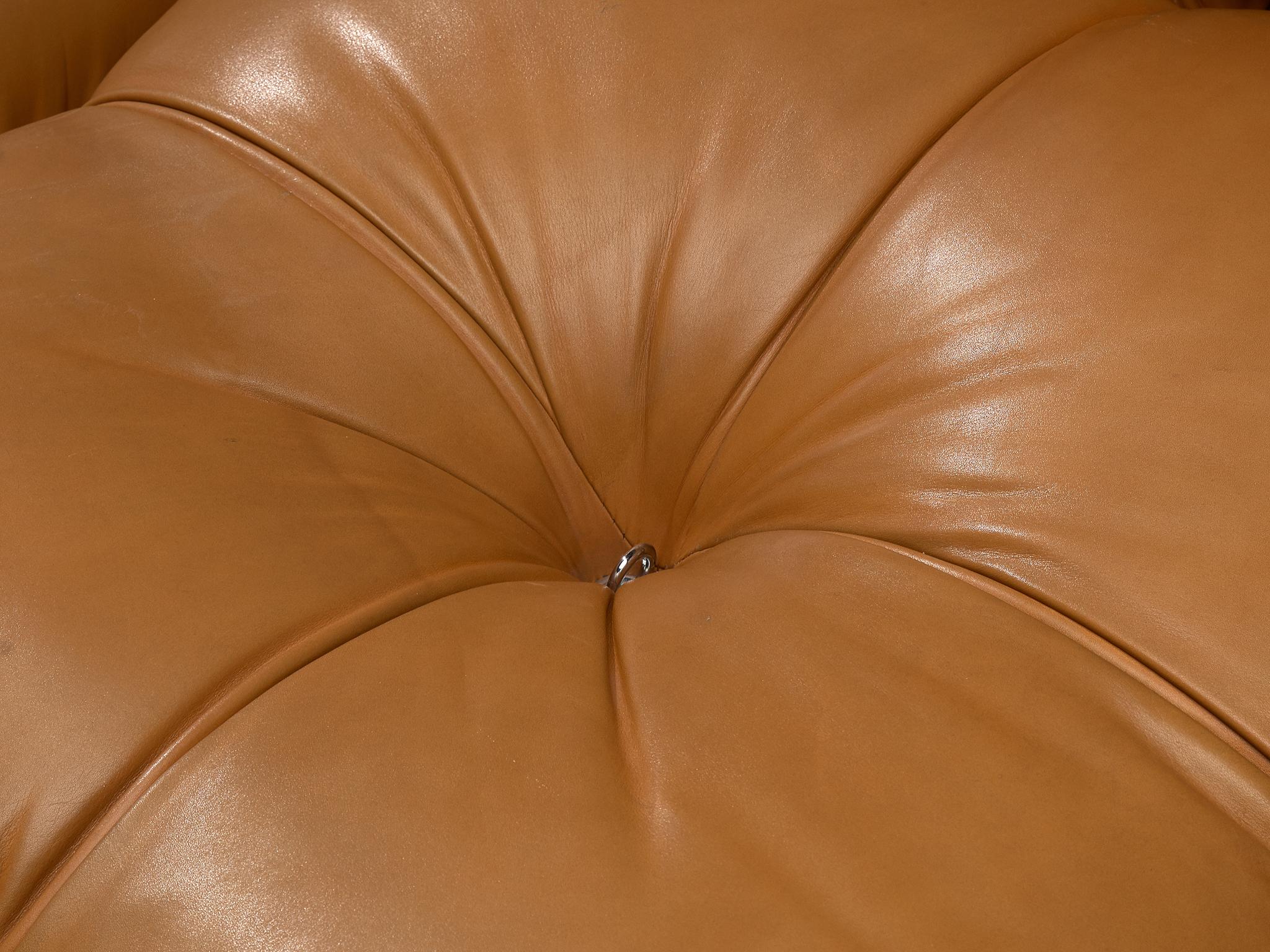 Mario Bellini 'Camaleonda' Modular Sofa in Original Cognac Leather 4