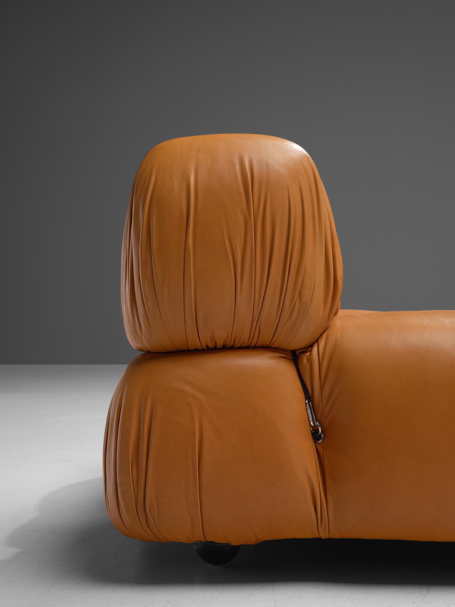 Mario Bellini 'Camaleonda' Modular Sofa in Original Cognac Leather 2
