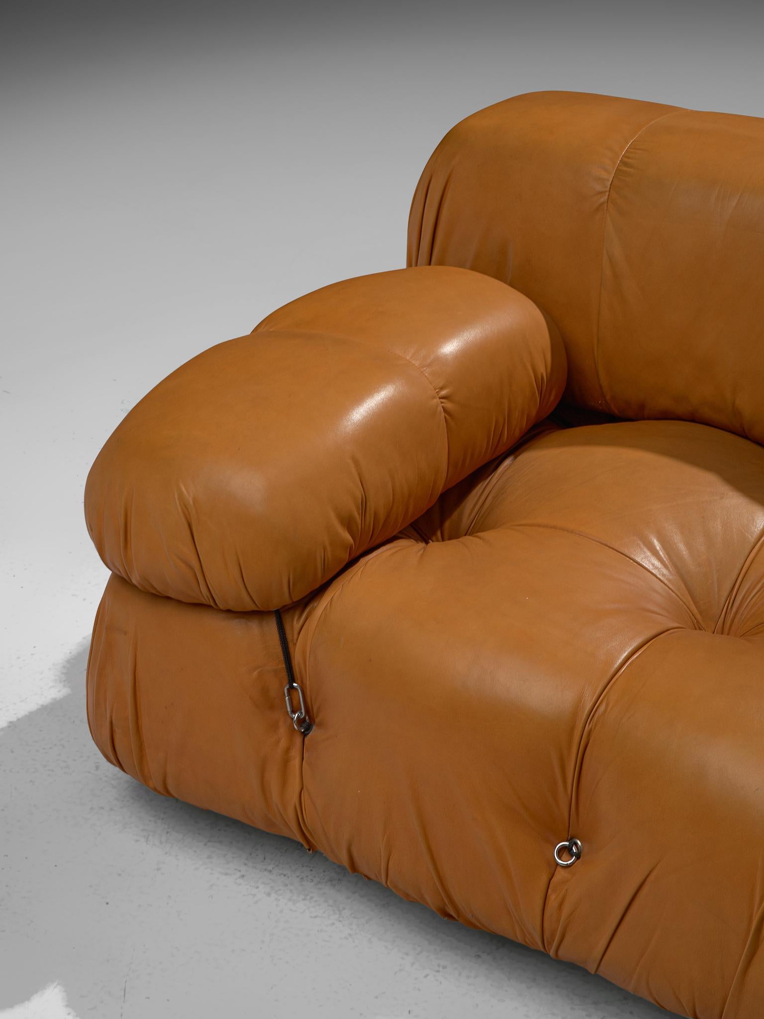 Mario Bellini 'Camaleonda' Modular Sofa in Original Cognac Leather 3
