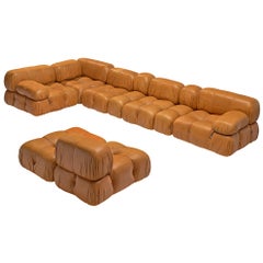 Mario Bellini 'Camaleonda' Modular Sofa in Original Cognac Leather