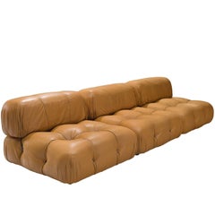 Mario Bellini 'Camaleonda' Modular Sofa in Original Cognac Leather