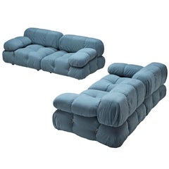 Mario Bellini Camaleonda Modular Sofa in Original Sky Blue Fabric